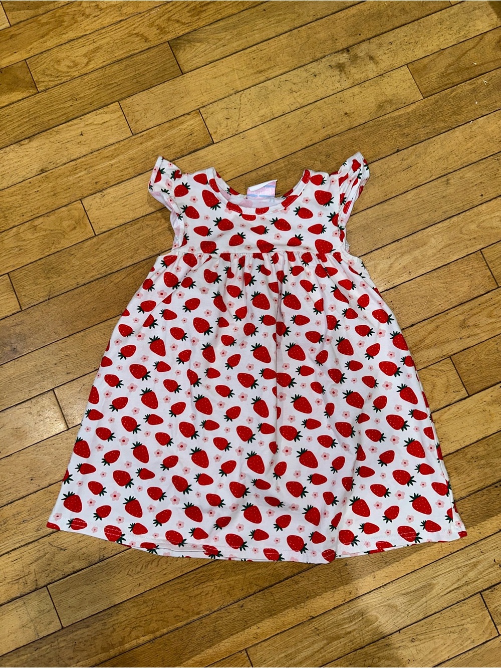 Girl’s Stitchy Fish strawberry dress ruffle